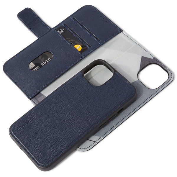 Decoded 2 in 1 Leather Detachable Wallet iPhone 13 - Donkerblauw