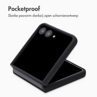 Accezz Liquid Silicone Backcover Samsung Galaxy Z Flip 8 - Zwart