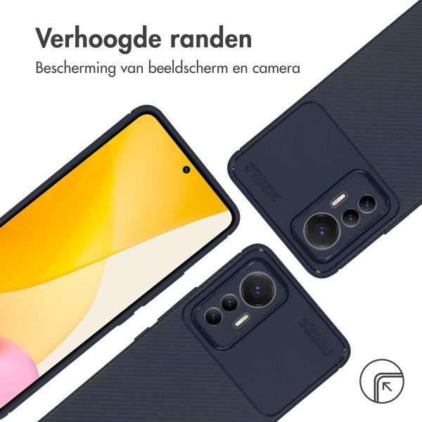 imoshion Carbon Softcase Backcover Xiaomi 12 Lite - Blauw