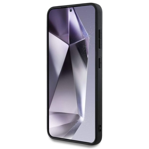 Guess 4G Metal Logo Saffiano Backcover Samsung Galaxy S25 - Zwart