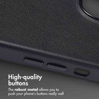 Accezz Leather Back Cover with MagSafe Apple iPhone 14 - Onyx Black