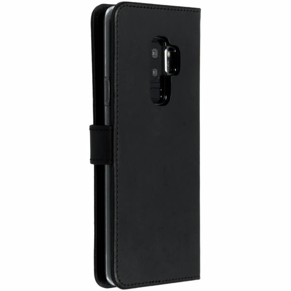 Selencia Echt Leren Bookcase Samsung Galaxy S9 Plus - Zwart