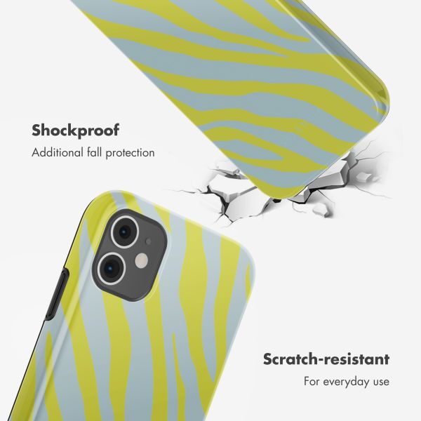 Selencia Vivid Back Cover Apple iPhone 11 - Zebra Winter Sky Titanium Yellow