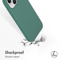 Accezz Liquid Silicone Back Cover Apple iPhone 15 - Dark Green