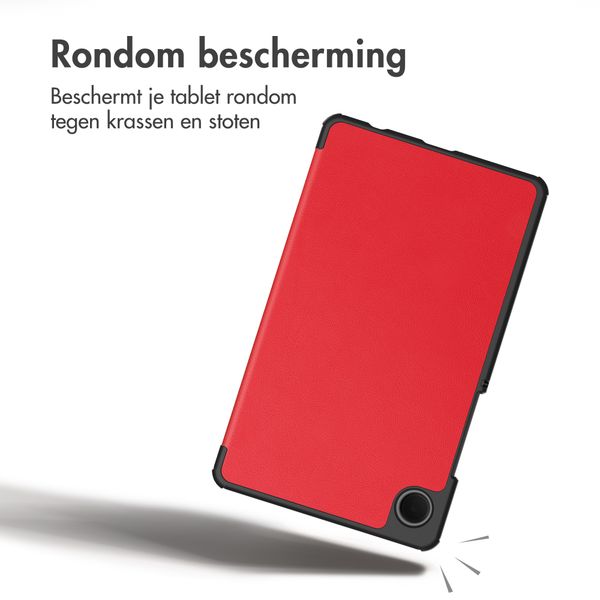 imoshion Trifold Bookcase Samsung Galaxy Tab A11 / A9 8.7 inch - Rood