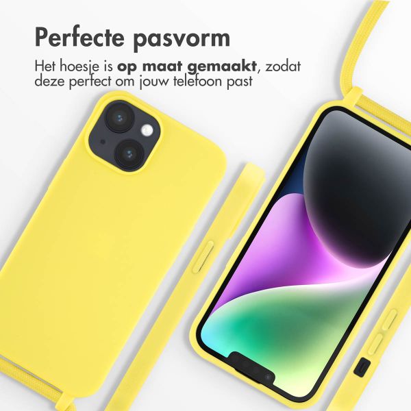 imoshion Siliconen hoesje met koord Apple iPhone 14 - Geel