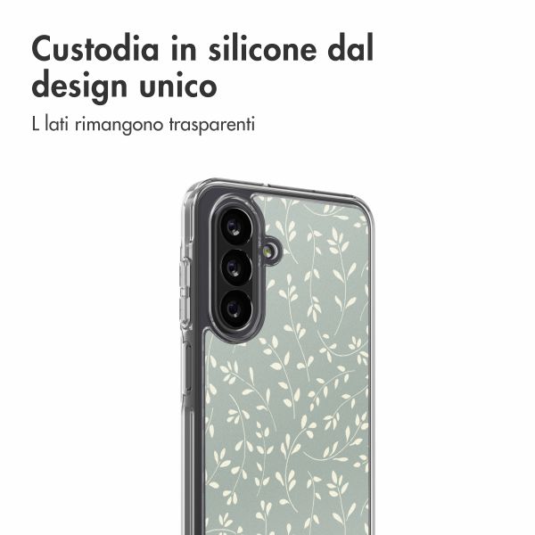 imoshion Design hoesje Samsung Galaxy A26 - Smoke Green Flowers