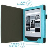 imoshion Vegan Leather Bookcase Kobo Aura H2O - Lichtblauw