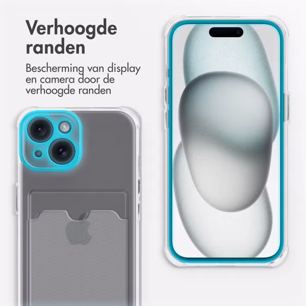 imoshion Softcase Backcover met pashouder Apple iPhone 15 - Transparant