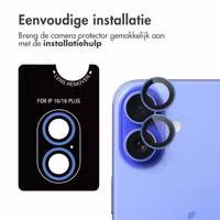 imoshion 2 Pack Camera lens protector Apple iPhone 16 / 16 Plus - Ultramarine