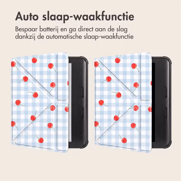 imoshion Design Vouwbare Bookcase Kobo Libra Colour - Cherry Check