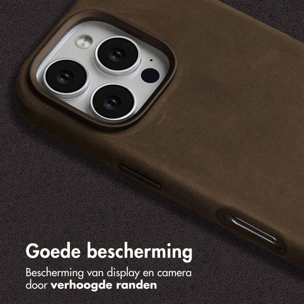 Accezz Vintage Leather Magsafe Backcover Apple iPhone 16 Pro - Rustic Brown