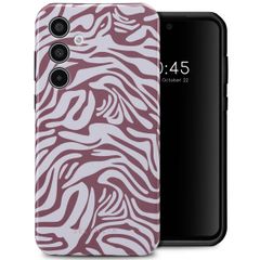 Selencia Vivid Tough Backcover Samsung Galaxy A35 - Trippy Swirl Dark Rose