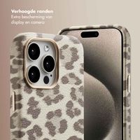 Selencia Sabi Backcover Panterprint met MagSafe Apple iPhone 15 Pro Max - Soft Ivory