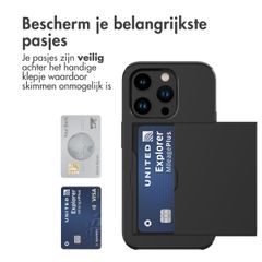 imoshion Backcover met pasjeshouder Apple iPhone 15 Pro - Zwart