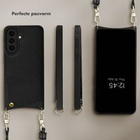 Selencia Nova Telefoonhoes met Koord en Pashouder Samsung Galaxy A57 (5G) - Zwart