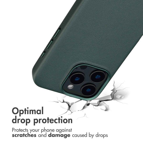 Accezz Leather Back Cover with MagSafe Apple iPhone 16 Pro Max - Cedar Green