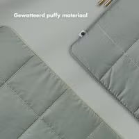 Selencia Puffy Laptop hoes 13-14 inch - Laptopsleeve - Sage Green