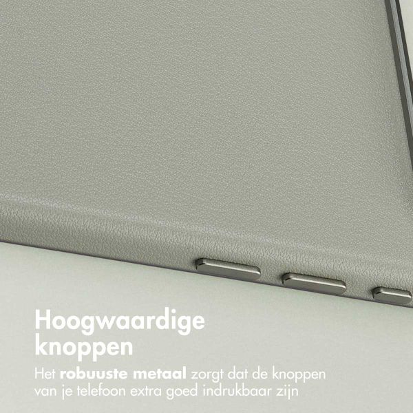 Accezz MagSafe Leather Backcover Apple iPhone Air - Light Grey