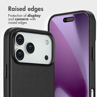 Accezz 2-in-1 Leather Bookcase with MagSafe Apple iPhone 17 Pro Max - Onyx Black