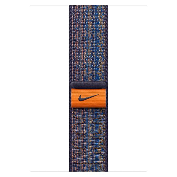 Apple Nike Sport Loop Band Apple Watch Series 1 t/m 10 / SE / Ultra (2) (44/45/46/49 mm) - Game Royal/Orange