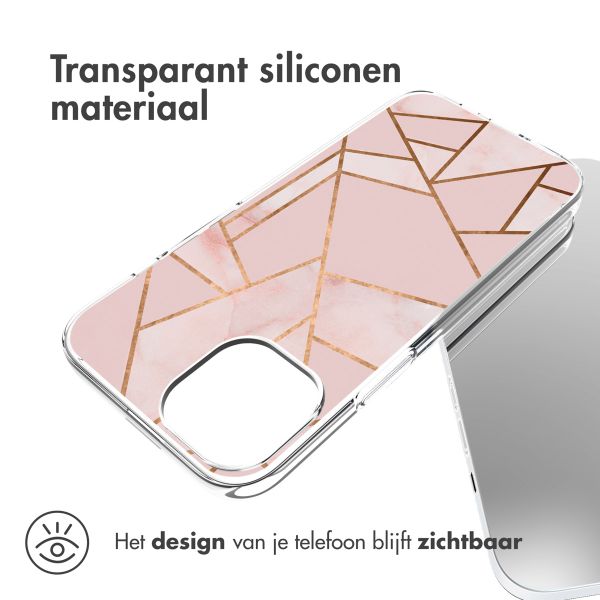 imoshion Design hoesje iPhone 14 - Grafisch Koper / Roze