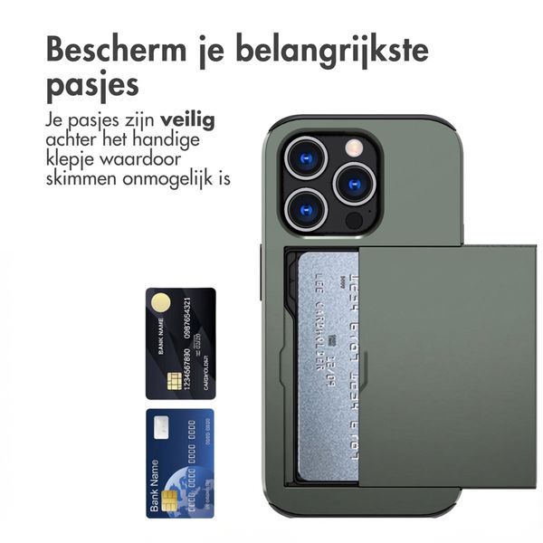 imoshion Backcover met pasjeshouder Apple iPhone 15 Pro - Donkergroen