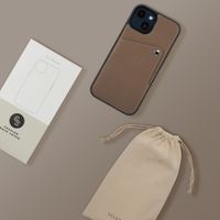 Selencia Riva Backcover met Pashouder Apple iPhone 14 / 13 - Mocha Brown
