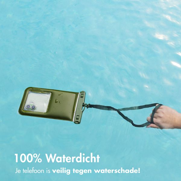 imoshion Floating Waterproof Pouch - Universeel waterdicht telefoonhoesje - Donkergroen