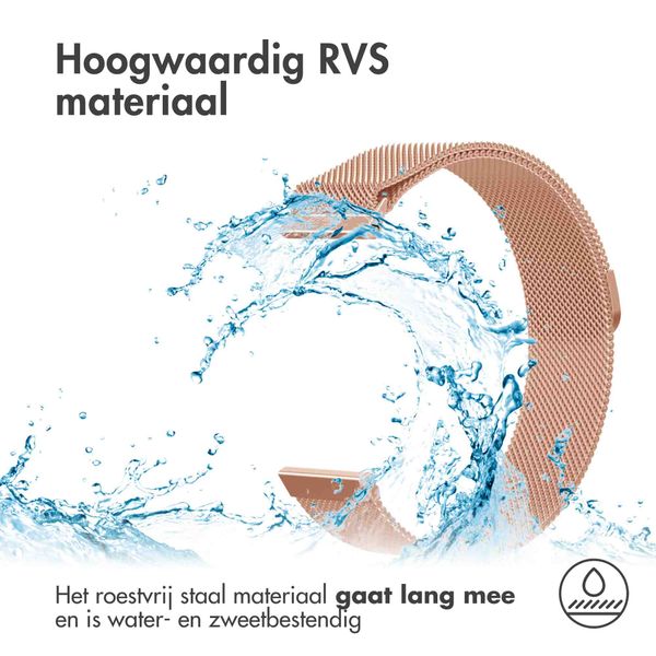 imoshion Milanees magnetisch bandje  - Universeel 24 mm aansluiting - Rosé Goud