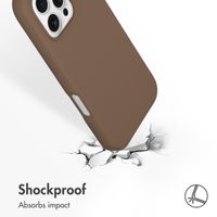 Accezz Liquid Silicone Back Cover with MagSafe Apple iPhone 16 Pro Max - Light brown