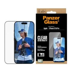 PanzerGlass Ultra-Wide Fit Anti-Bacterial Screenprotector incl. applicator Apple iPhone 17