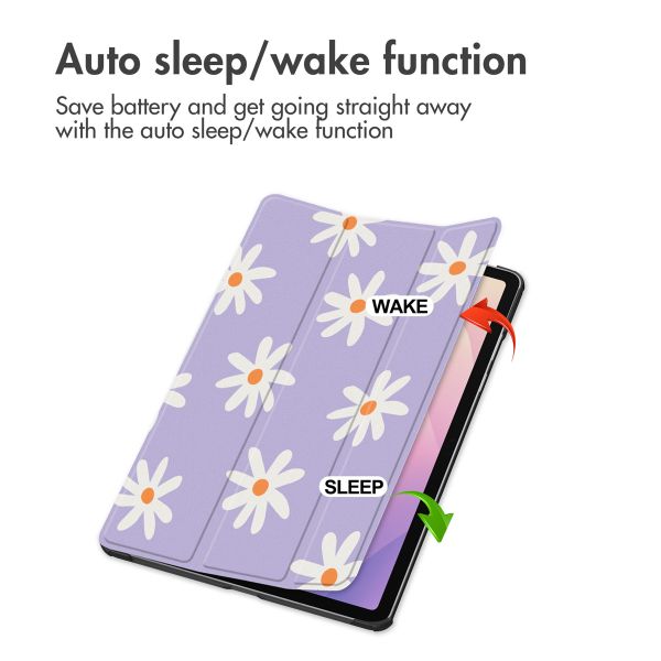 imoshion Design Trifold Bookcase Samsung Galaxy Tab S11 - Flowers Distance