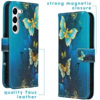 imoshion Design Softcase Bookcase Samsung Galaxy S23 - Blue Butterfly