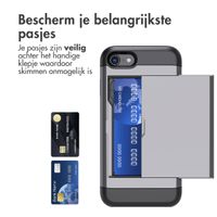 imoshion Backcover met pasjeshouder iPhone SE (2022 / 2020) / 8 / 7 - Grijs