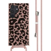 imoshion Siliconen design hoesje met koord Samsung Galaxy S23 Ultra - Animal Pink