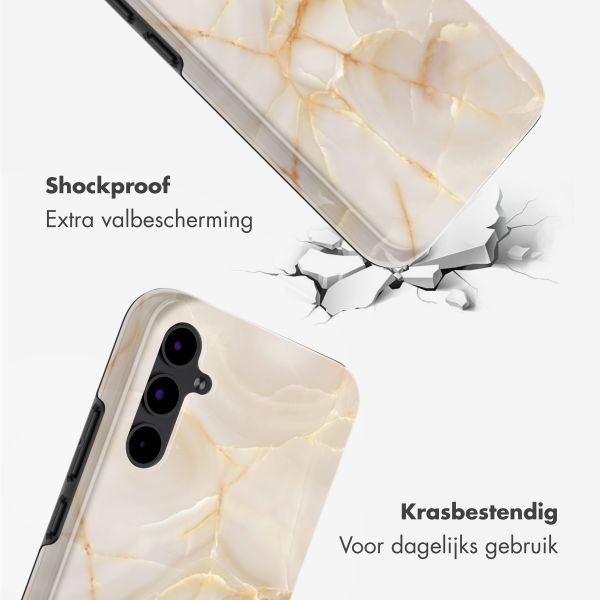 Selencia Vivid Backcover Samsung Galaxy S25 FE - Golden Beige Marble