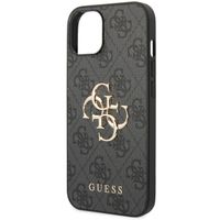 Guess 4G Metal Logo Backcover iPhone 14 - Grijs