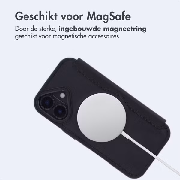 imoshion Transparante Bookcase met MagSafe Apple iPhone 17 - Zwart