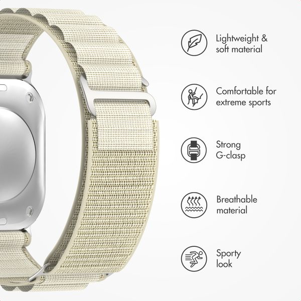 Accezz Nylon Alpine Band Apple Watch | 38/40/41/42 mm - Starlight