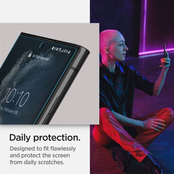 Spigen Neo Flex Screenprotector Duo Pack Samsung Galaxy S22 Ultra