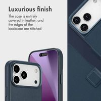 Accezz 2-in-1 Leather Bookcase with MagSafe Apple iPhone 17 Pro Max - Nightfall Blue