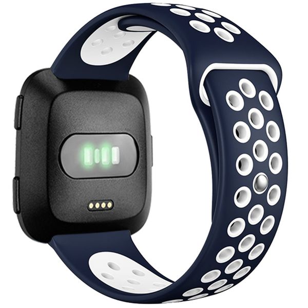 imoshion Siliconen sport bandje Fitbit Versa 2 / Lite - Blauw / Wit
