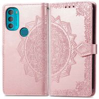 imoshion Mandala Bookcase Motorola Moto G71 - Rosé Goud