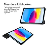 imoshion Design Trifold Bookcase Apple iPad 11 (2025) 11 inch A16 / iPad 10 (2022) 10.9 inch - Black Marble