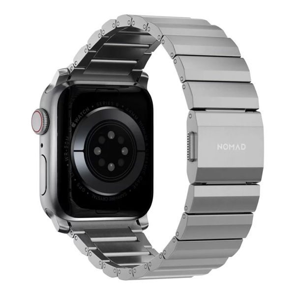 Nomad Titanium schakelband Apple Watch Series 1 t/m 11 / SE / Ultra (44/45/46/49 mm) - Silver