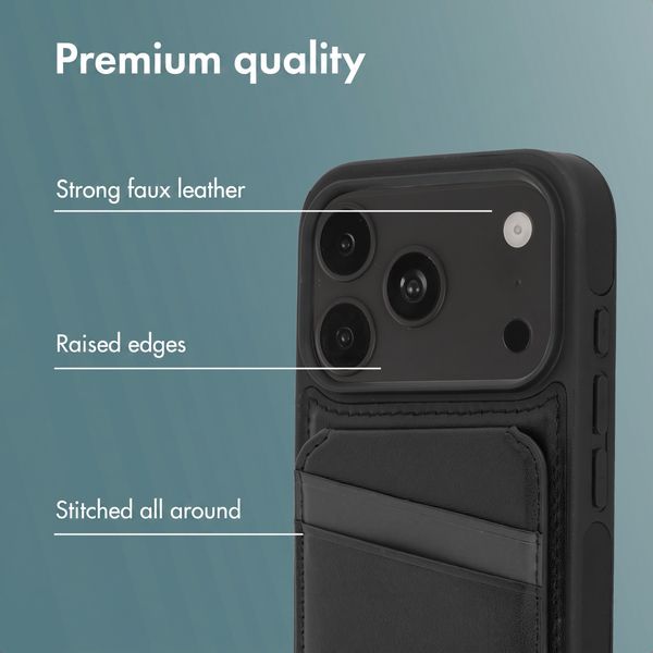 imoshion Back Cover with Card Holder and Stand Apple iPhone 18 Pro Max / 17 Pro Max - Black