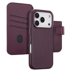 Accezz Leather Bookcase 2-in-1 met MagSafe Apple iPhone 17 Pro - Heath Purple