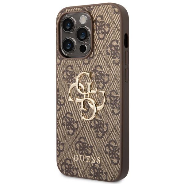 Guess 4G Metal Logo Backcover Apple iPhone 15 Pro - Bruin