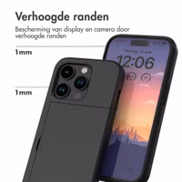 imoshion Backcover met pasjeshouder Apple iPhone 15 Pro - Zwart